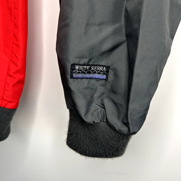 Vintage White Sierra Windbreaker Womens M Half Zip Colorblock Fall Jacket - Picture 2 of 16